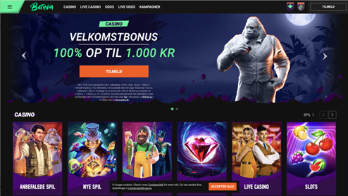Betinia velkomst tilbud, casino bonus