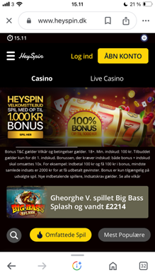 Heyspin casino – de bedste online casinospil samlet ét sted og du kan spille frra din mobil, få casino bonus